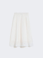 max mara linen skirt with à jour embroidery for women