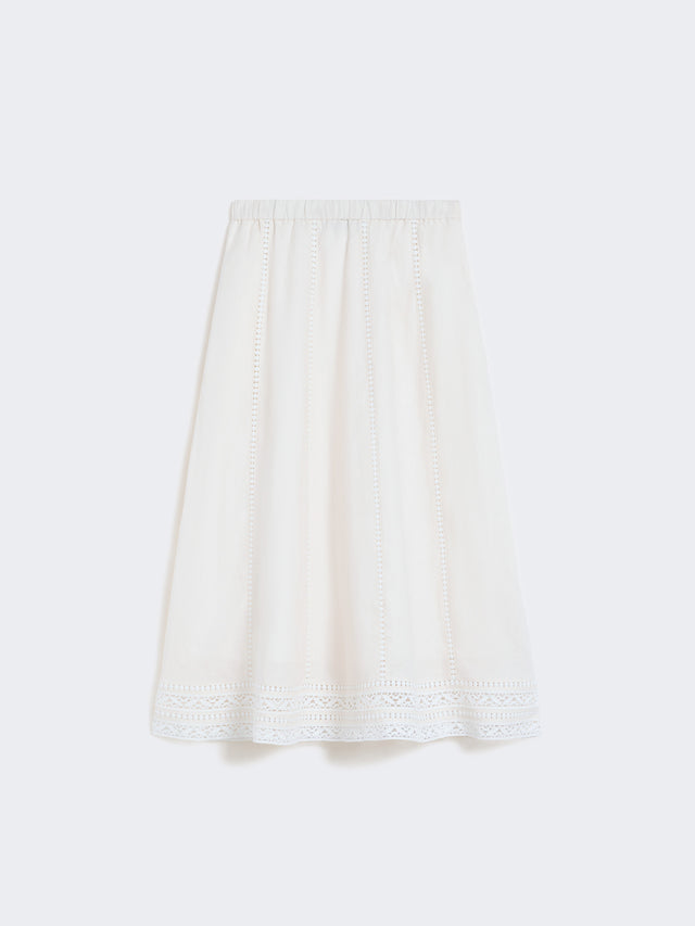 max mara linen skirt with à jour embroidery for women