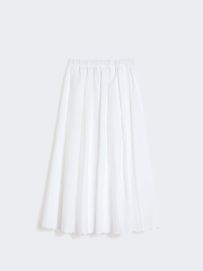 Cotton and linen canvas skirt