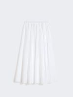 Cotton and linen canvas skirt