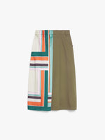 Printed Twill And Gabardine Skirt for Women - Kaki - Max Mara UAE