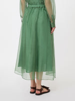 max mara pleated silk organza skirt for women
