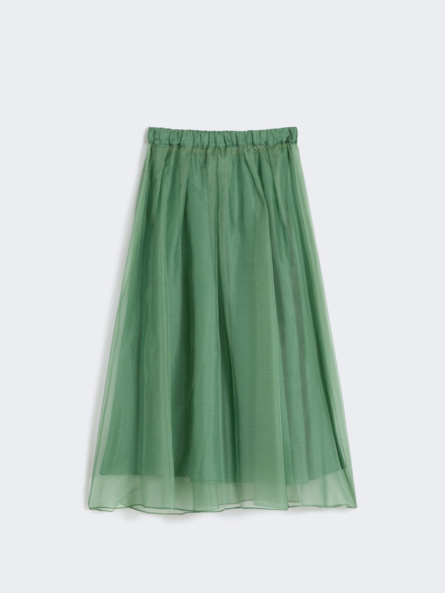 max mara pleated silk organza skirt for women