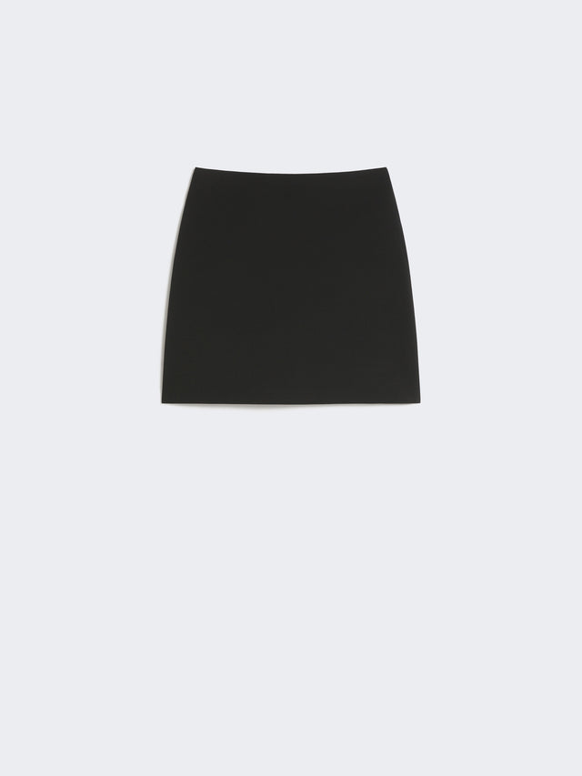 Stretch Gabardine Mini Skirt for Women - Black - Max Mara UAE