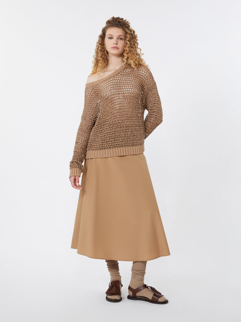 max mara cotton-poplin skirt