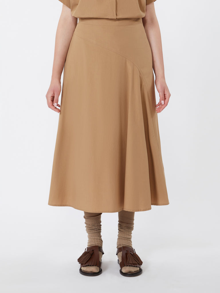 max mara cotton-poplin skirt