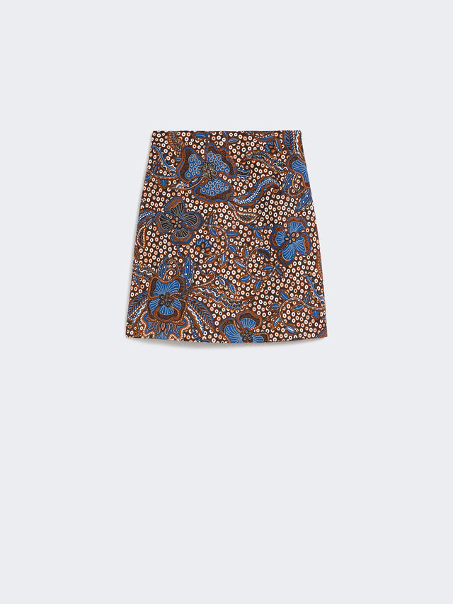 max mara printed stretch cotton short skirt for women
