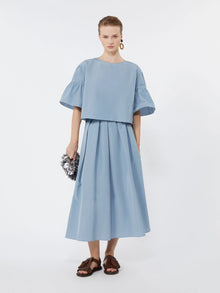 max mara pleated taffeta long skirt for women