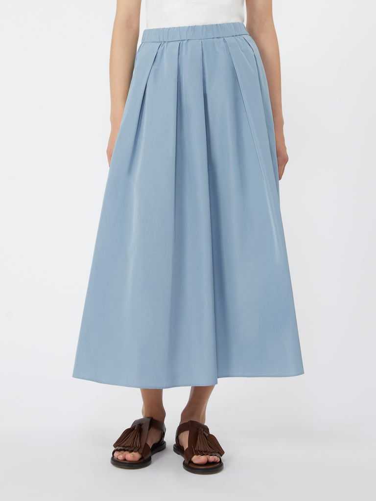 max mara pleated taffeta long skirt