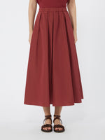 max mara pleated taffeta long skirt for women