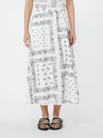 Cotton-Poplin Midi Skirt for Women - White - Max Mara UAE