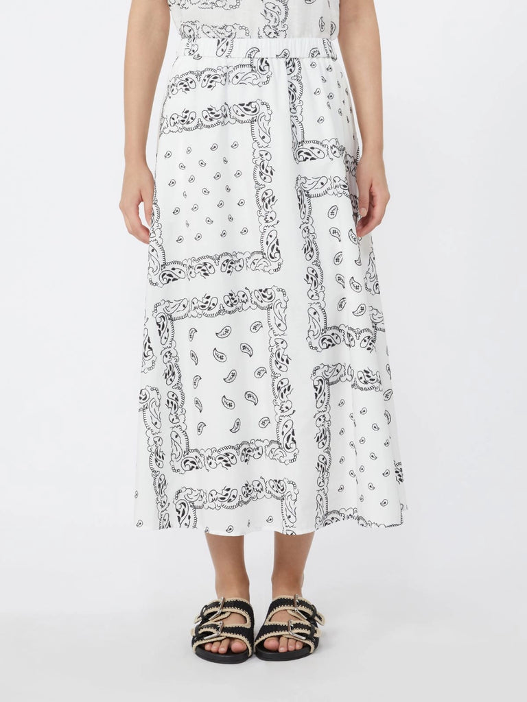 max mara cotton-poplin midi skirt