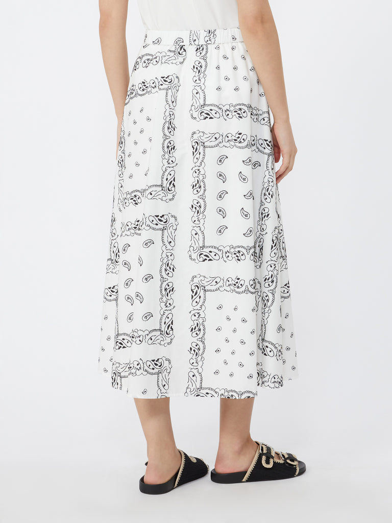 max mara cotton-poplin midi skirt