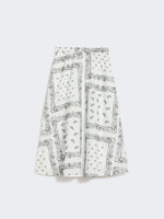 Cotton-Poplin Midi Skirt for Women - White - Max Mara UAE