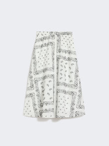 Cotton-Poplin Midi Skirt for Women - White - Max Mara UAE