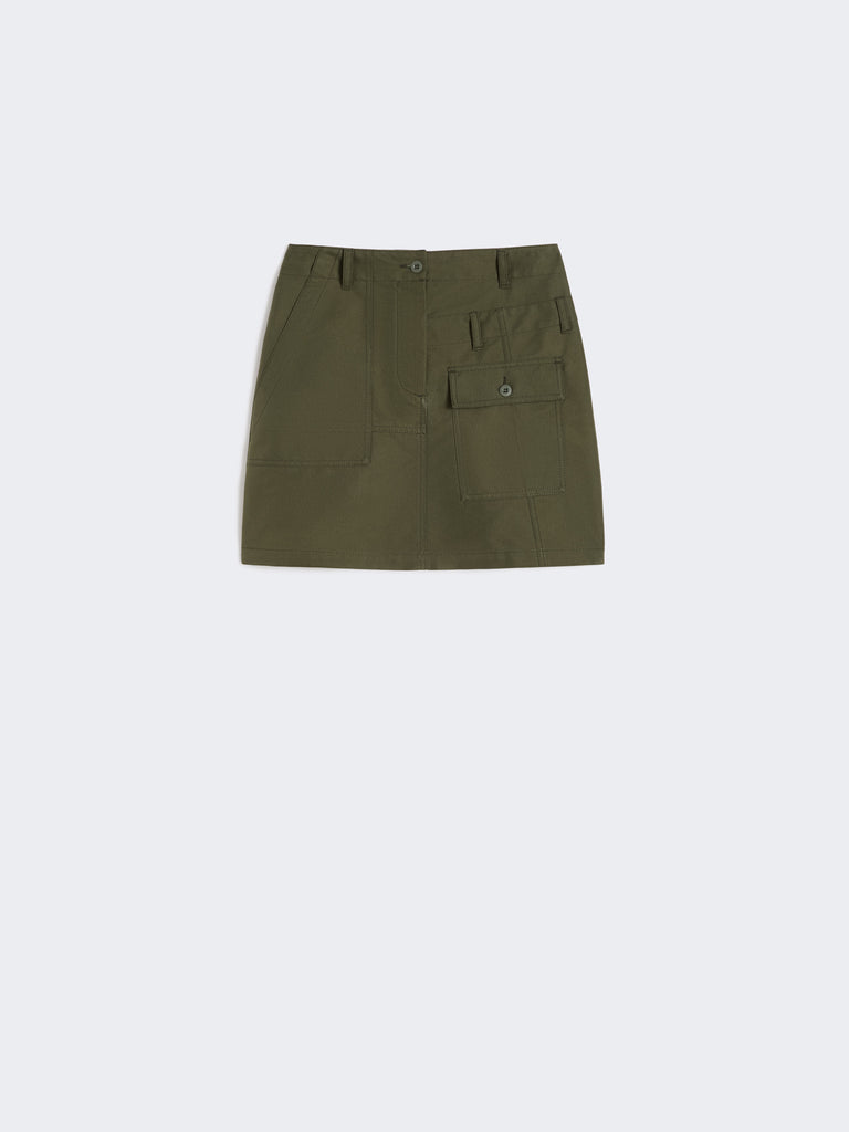 max mara water-repellent canvas mini skirt