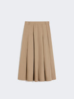 Washed gabardine skirt