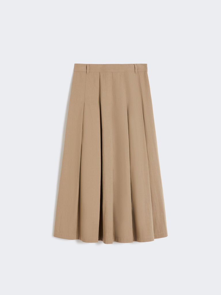 Washed gabardine skirt