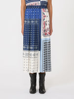 Printed Twill Skirt for Women - Navy - Max Mara UAE