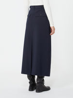 Long Wool Blend Skirt for Women - Navy - Max Mara UAE