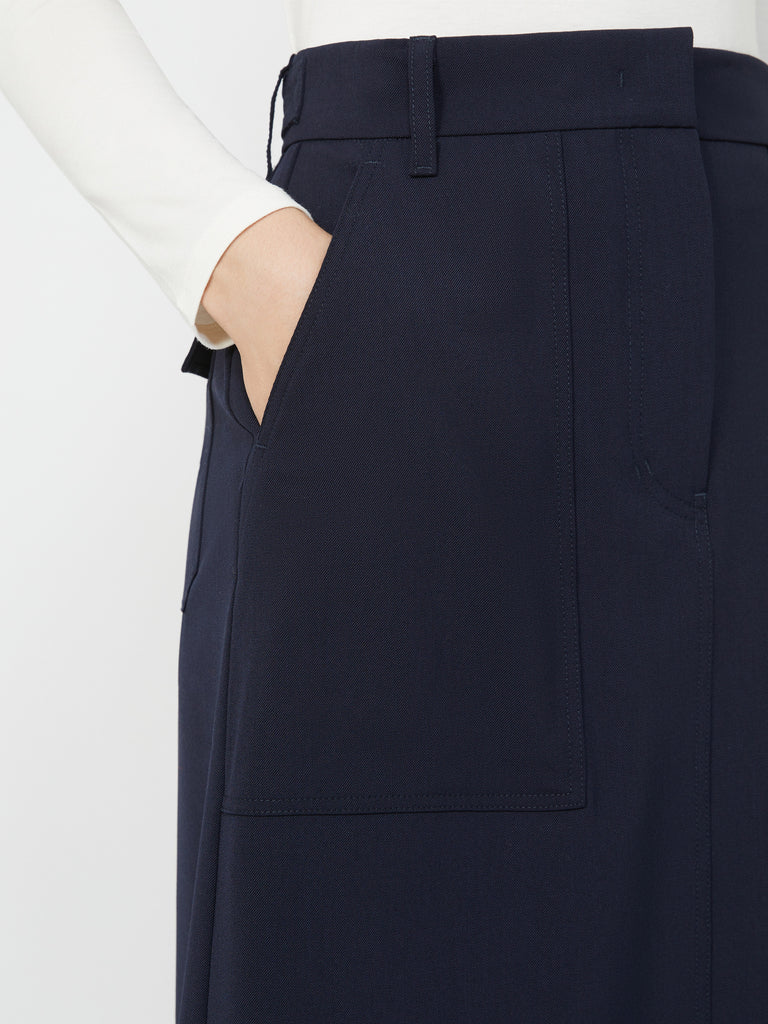 max mara long wool blend skirt