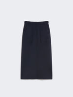 Long Wool Blend Skirt for Women - Navy - Max Mara UAE