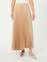 max mara pleated satin skirt for women