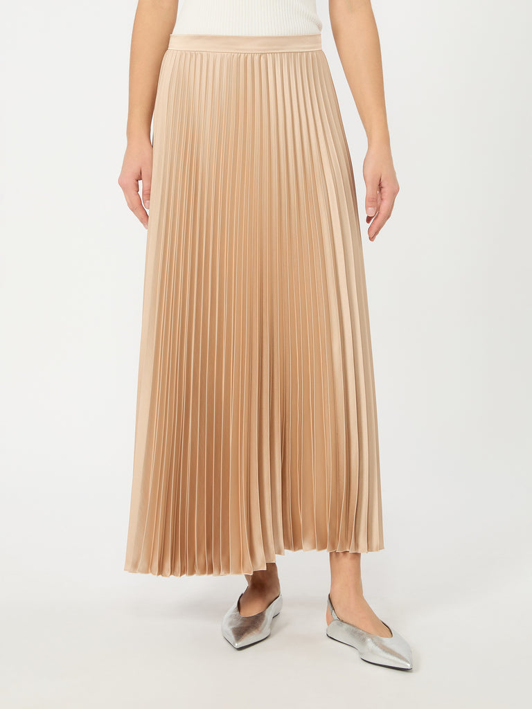 max mara pleated satin skirt