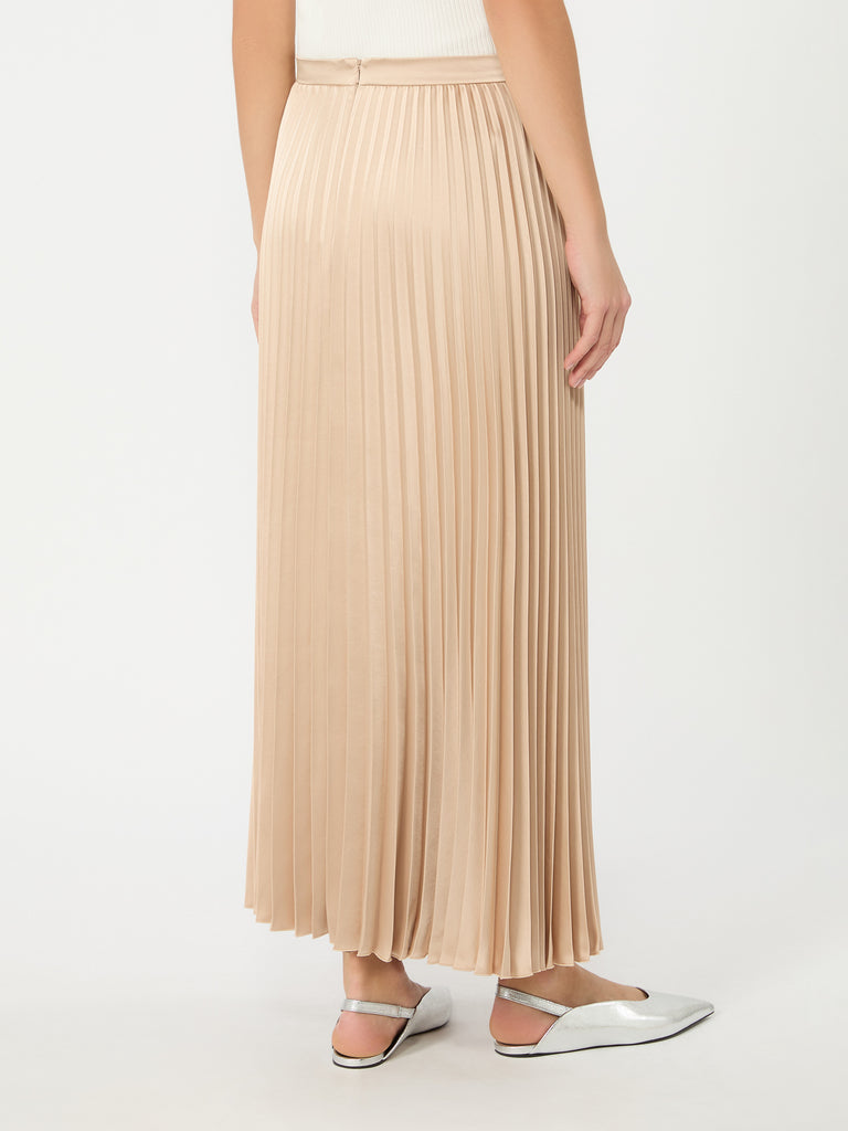 max mara pleated satin skirt