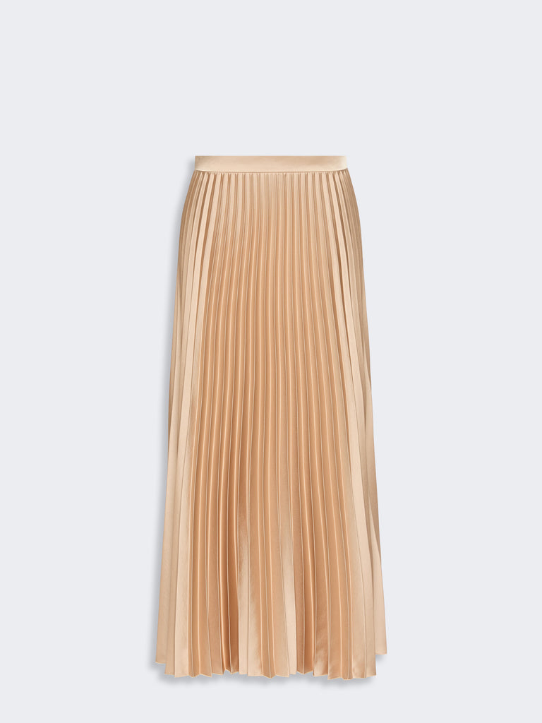max mara pleated satin skirt