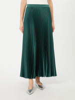 max mara pleated satin skirt for women