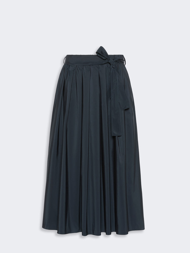 max mara long cotton-blend taffeta skirt