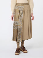 max mara printed twill and cotton drill skirt for women