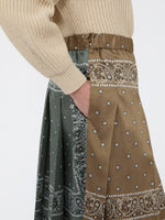 max mara printed twill and cotton drill skirt for women