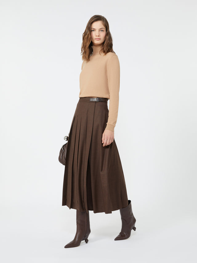 Wool wrap skirt
