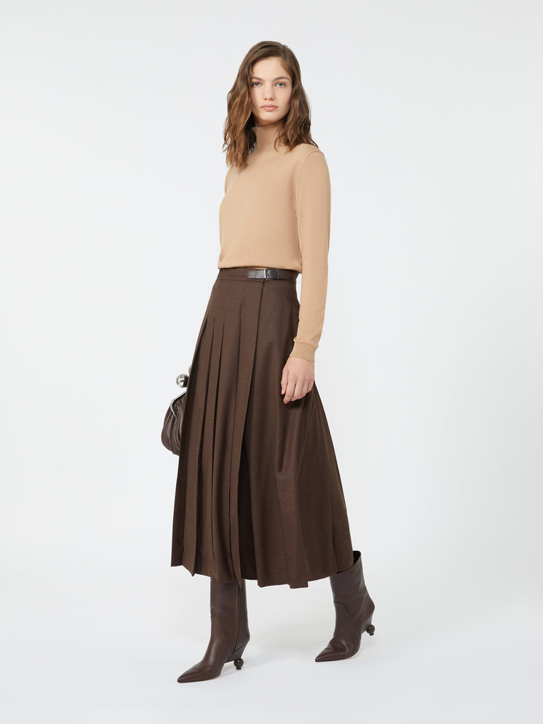 Wool wrap skirt