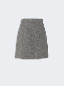 Wool Blend Short Skirt for Women - Dark Grey - Max Mara UAE