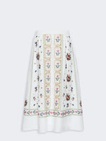 max mara long embroidered cotton skirt for women