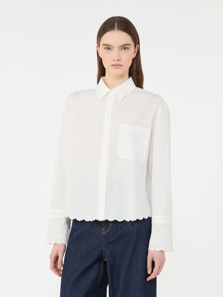 Breast-pocket cotton shirt