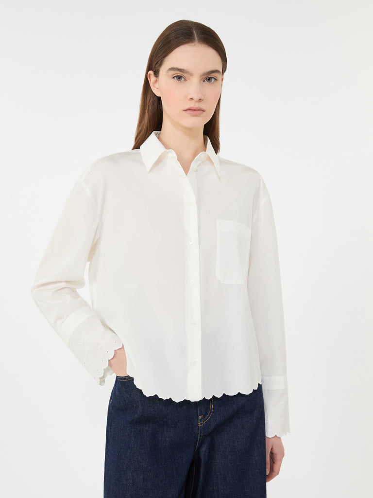 Breast-pocket cotton shirt