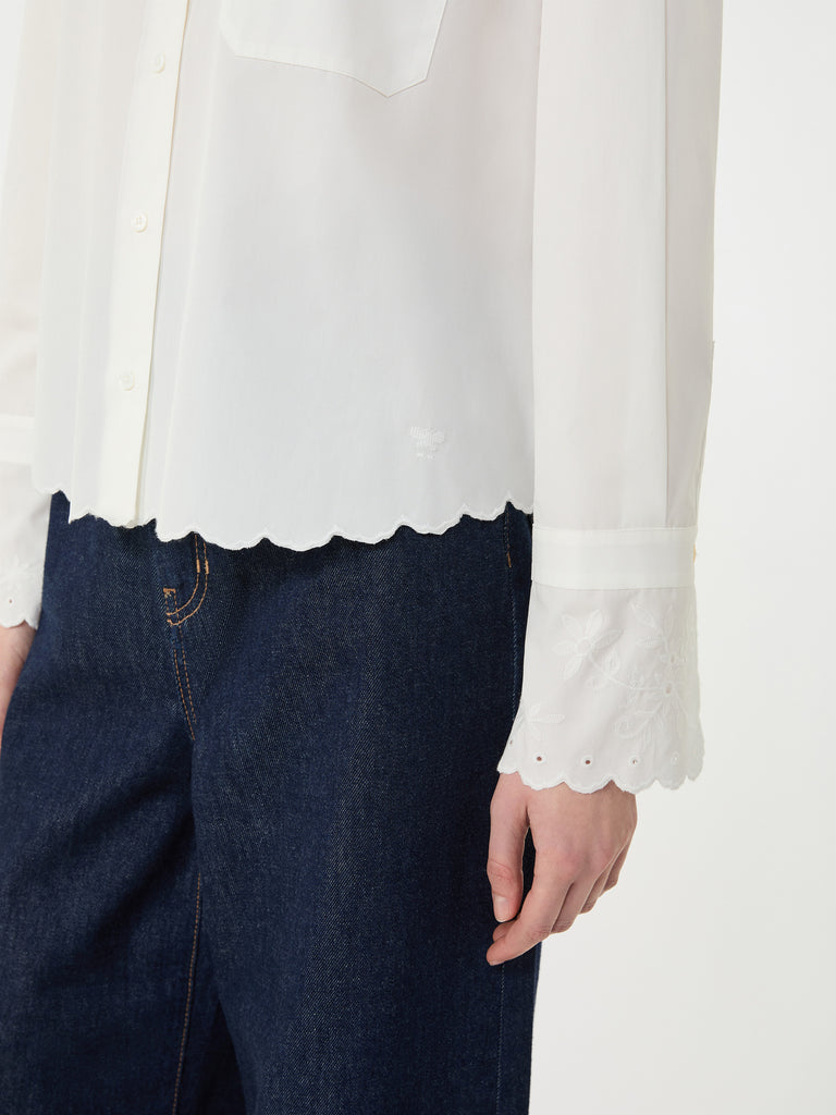 Breast-pocket cotton shirt