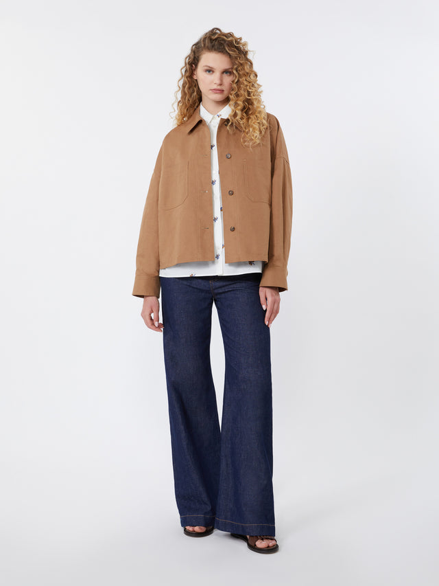 max mara poplin shirt with embroidery for women