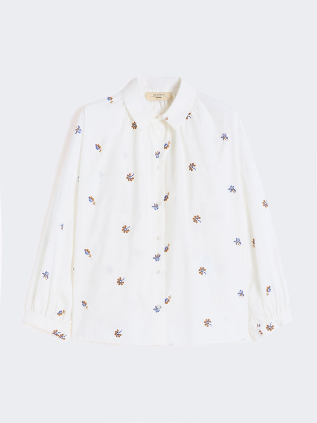 max mara poplin shirt with embroidery for women