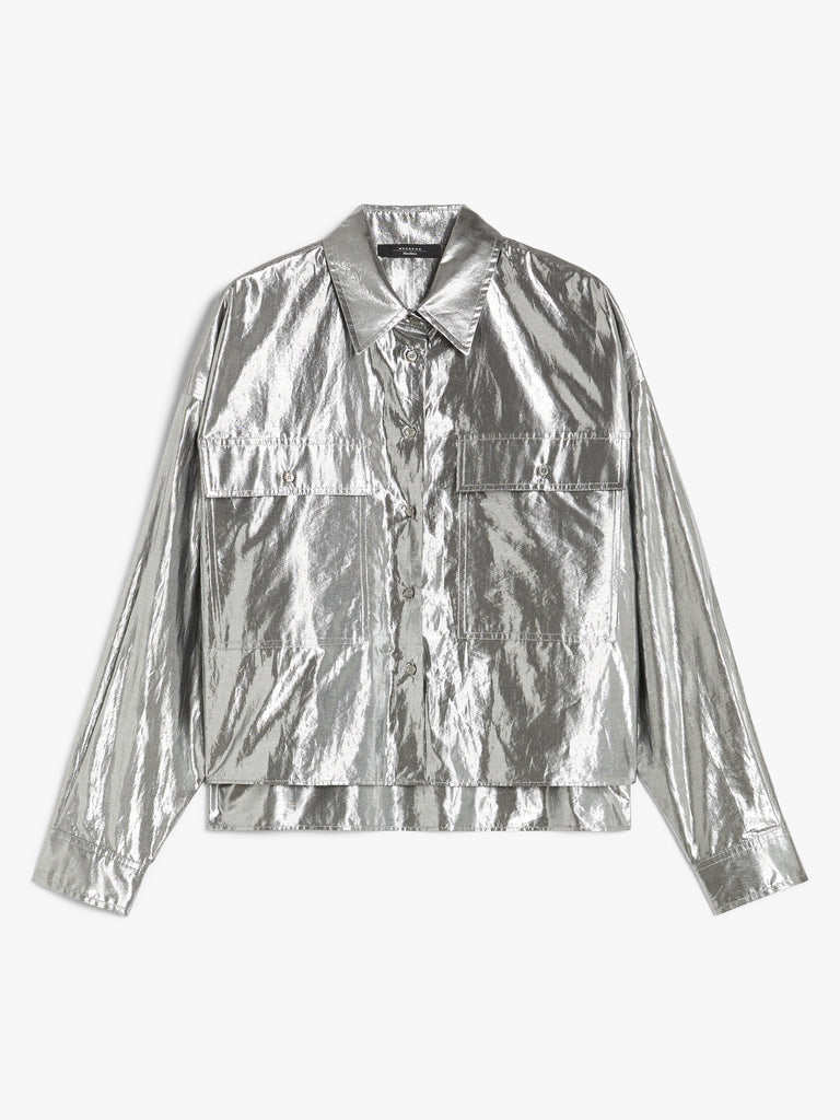 max mara lamé cotton shirt