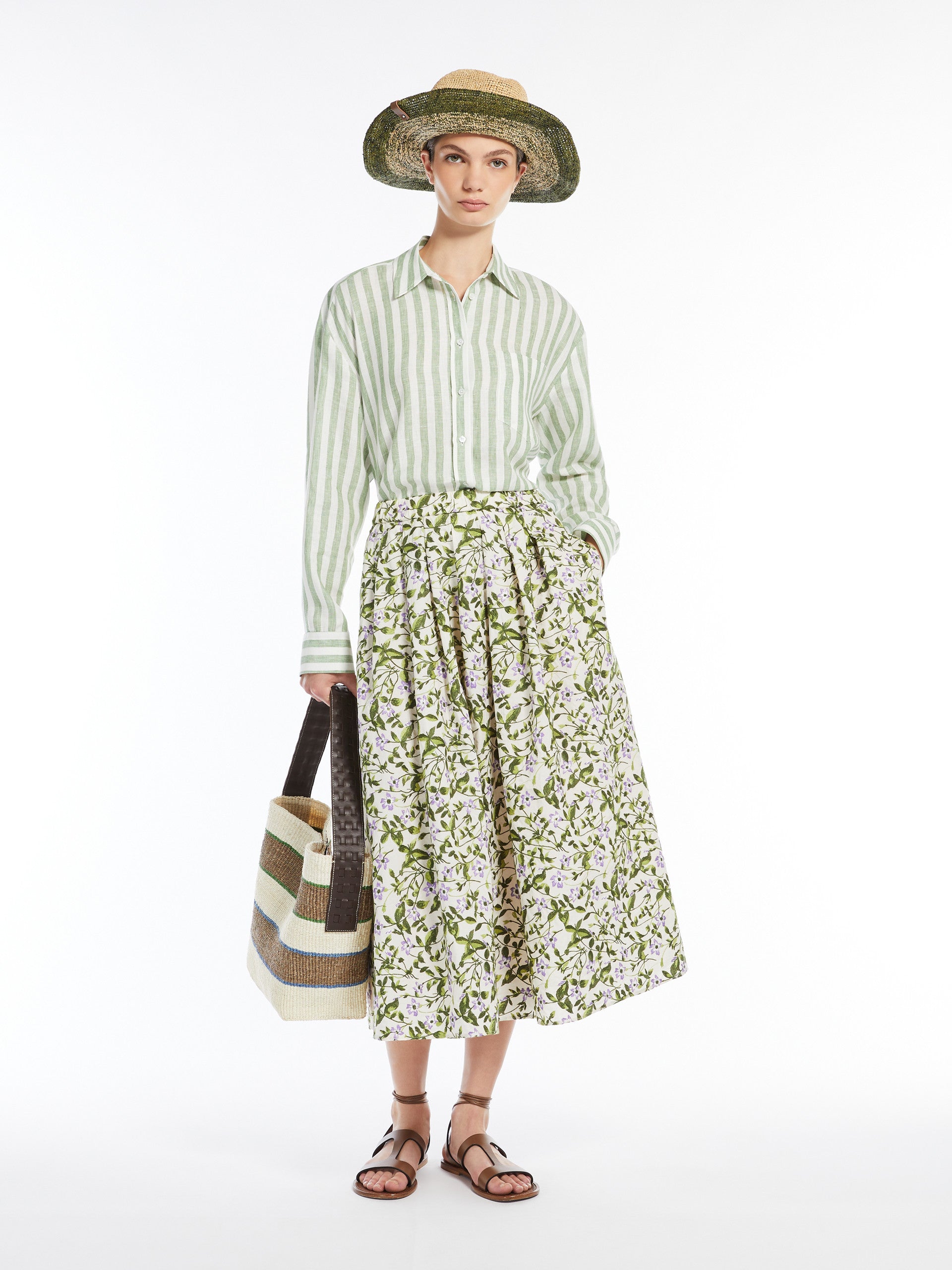 Linen Shirt for Women - Green - Max Mara UAE