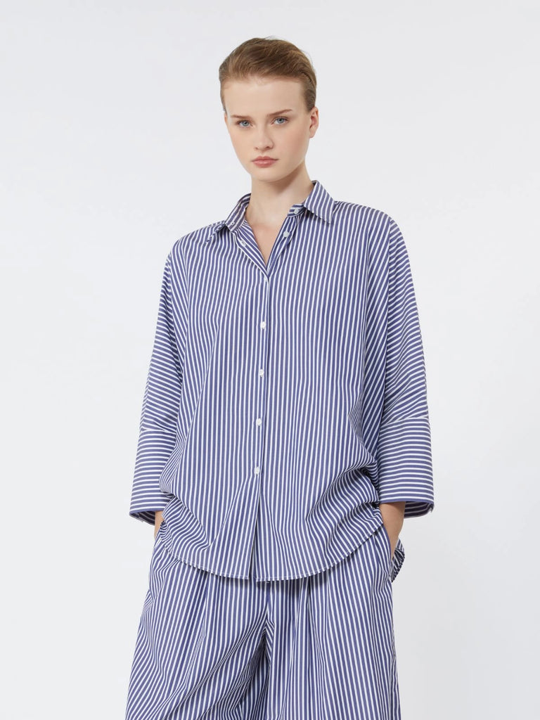 Cotton poplin oversize shirt