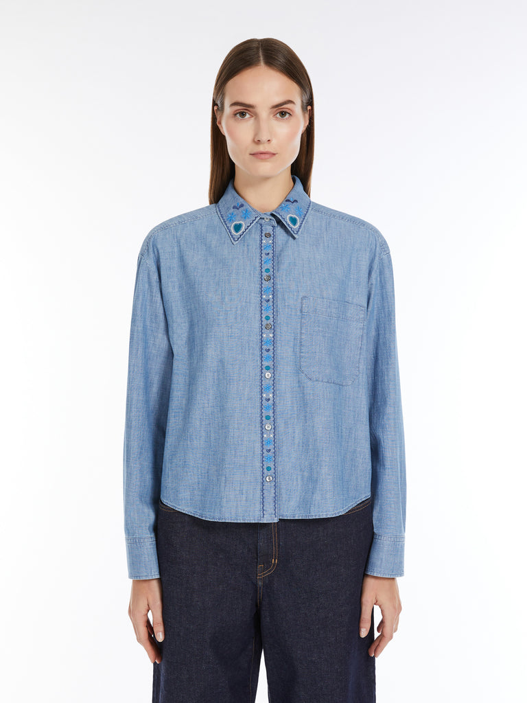 Cotton chambray shirt