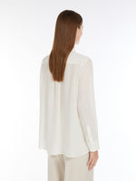 Relaxed-Fit Silk Shirt for Women - Ivory - Max Mara UAE
