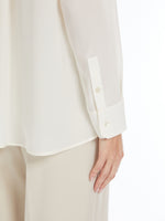 Relaxed-Fit Silk Shirt for Women - Ivory - Max Mara UAE