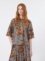 max mara printed cotton poplin blouse for women